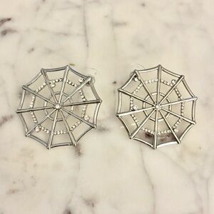 Lane Bryant Silver Web Earrings